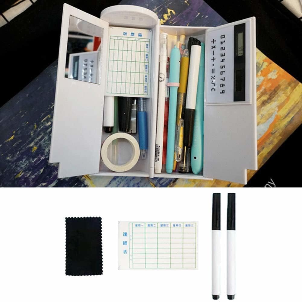 MULTIFUNCTION PENCIL BOX Latest Pencil Box for Girls Kids Multi-Function Pencil Case with Calculator, White Board, Marker & Storage,School Box for Girls Compass Accessories