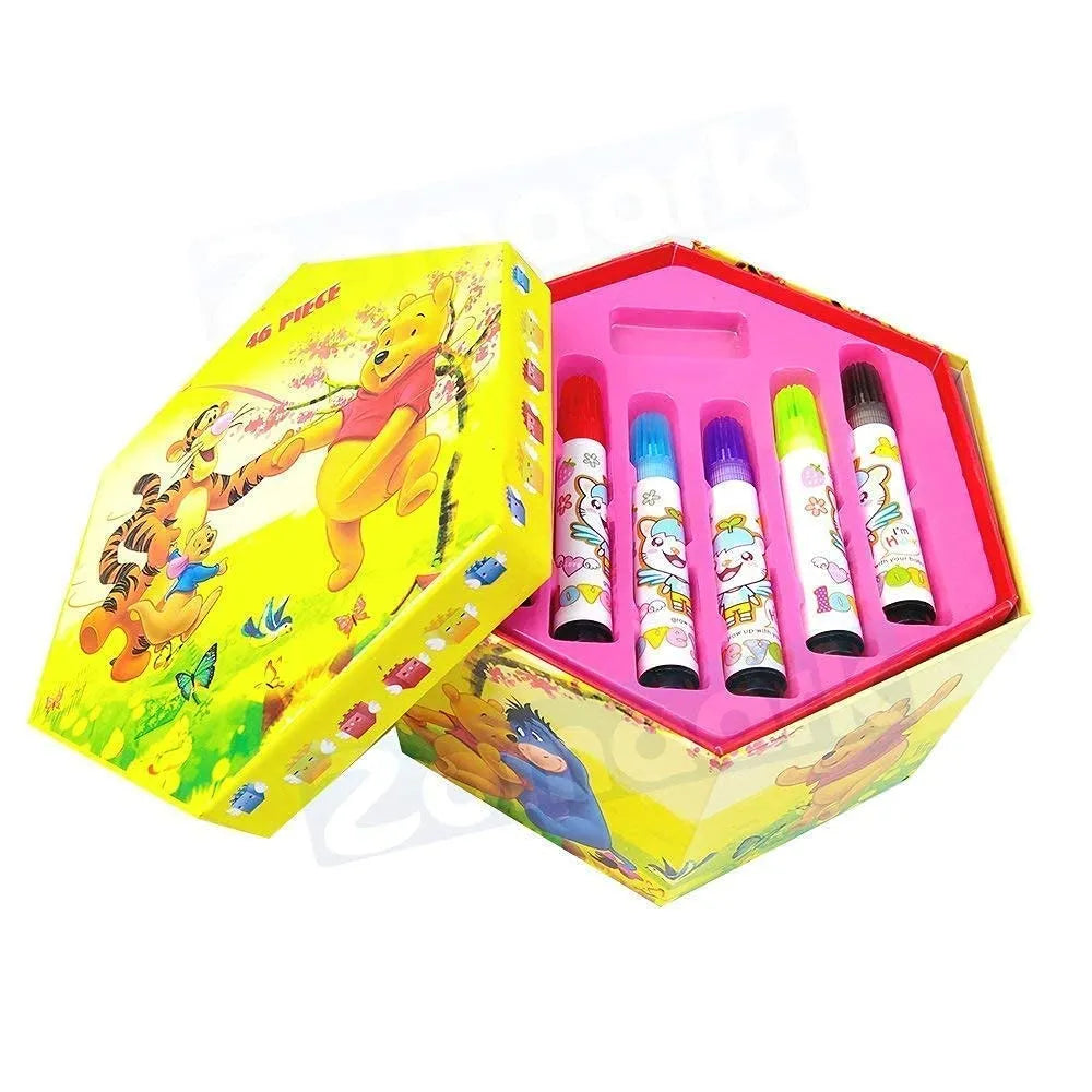 Art Set|Colors Box Color Pencil|Crayons|Water Color|Sketch Pens Set Of 46 Pieces For Boys And Kids Best Birthday Gift&Return Gift (Color Box For Kids) [Premium Edition]|Multicolor