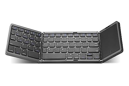 VODIQ Portable Wireless Bluetooth Folding Keyboard Ultra Slim Pocket Size, Bluetooth Wireless, for iOS, Android and Windows Tablet, Smartphones - Black