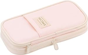 MECHBORN Large Capacity Pencil Case Pen bags Pencil Pouch for School Girls (Pink)