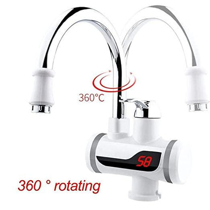 Electric Tap Heating Faucet Kitchen And Bathroom Heating Dispenser Tap Digital Temperature With Display