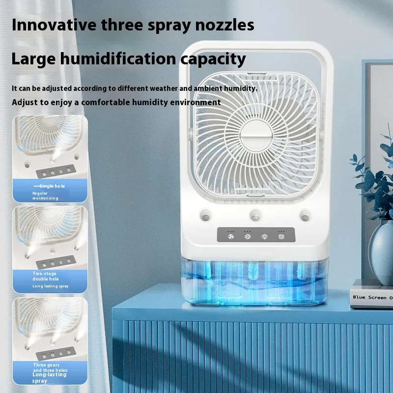 Portable Humidifier Air Cooler Fan for Room Cooling Fan Portable Ac for Home Portable Air Conditioners Water Cooler Mini Ac for Room Cooling Hanging Closet Shelves