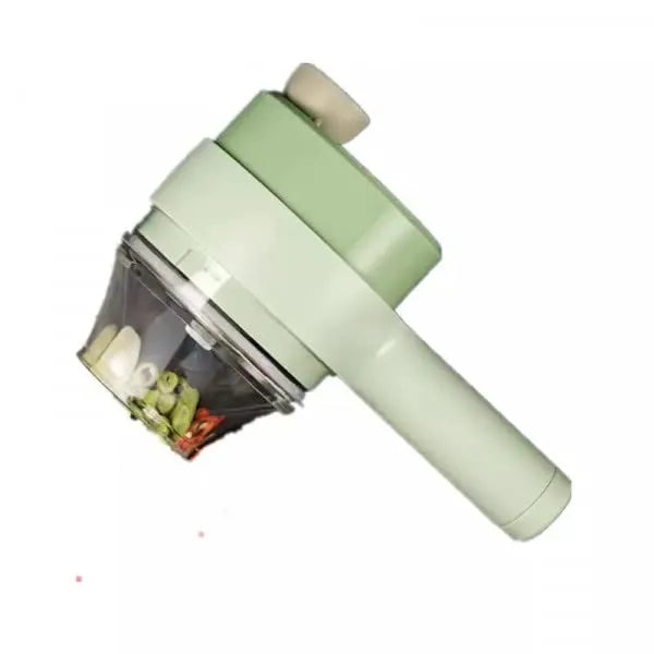 4 in 1 Handheld Electric Vegetable Cutter Set Wireless Hand held Food Processor Vegetable Chopper for Garlic Chili Onion Slicer Kitchen Portable Wireless USB Cable