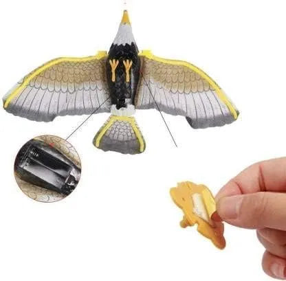 Children Electronic Flying Eagle Toy Flying Sling Hovering Birds Toy Flashing Gift with Stick No Batteries