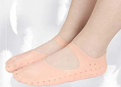 New Silicone Full Heel Socks Full Length Silicone Protector Moisturizing Socks for Foot-Care and Heel Cracks for cracked feet,heel pad for heel pain,anti crack heel socks