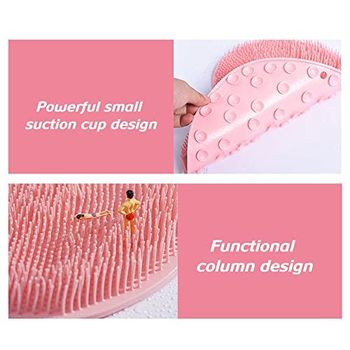 Silicone Bath Massage Cushion with Suction Cup, Shower Foot Scrubber Brush Foot Bath Mat Scrubber, Lazy Wash Feet Bathroom Mat - Pack of 1