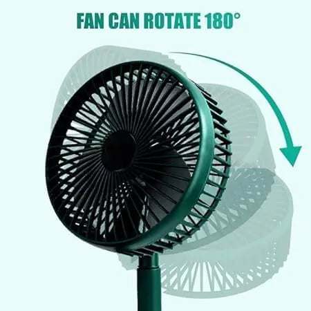 Mini Foldable USB Rechargeable Desk Fan Electric Desktop Fan Adjustable & Portable for Travel Silent Table Top Personal Fan for Bedside Office Table, Home, Kichen (Color may change)