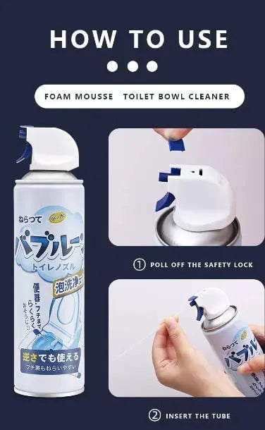 Toilet Cleaner || Fast Active Cleansing & Antimicrobial Action || Disinfectant Spray for Bidet Seat Nozzles TOILET BOWL FOAM CLEANER SPRAY Liquid Toilet Cleaner