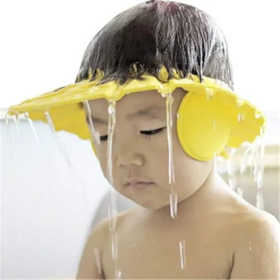 Soft Adjustable Visor Hat Safe Shampoo Shower Bathing Protection Bath Cap for Toddler, Baby, Kids, Children