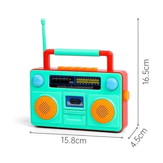 Cute Mini Multifunction Radio Musical Instruments Story Toy with Different Modes and Animal Sound and Led Lighting Musical Toy for Kids