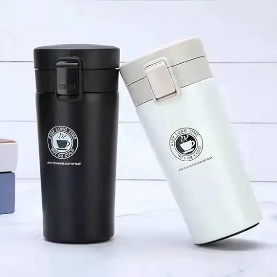 Coffee Travel Cup, Insulated Coffee Cup with Leakproof Lid, Vacuum Insulation Stainless Steel Reusable for Hot Cold Coffee, and Tea, Thermal Mug with Non-Slip Cover