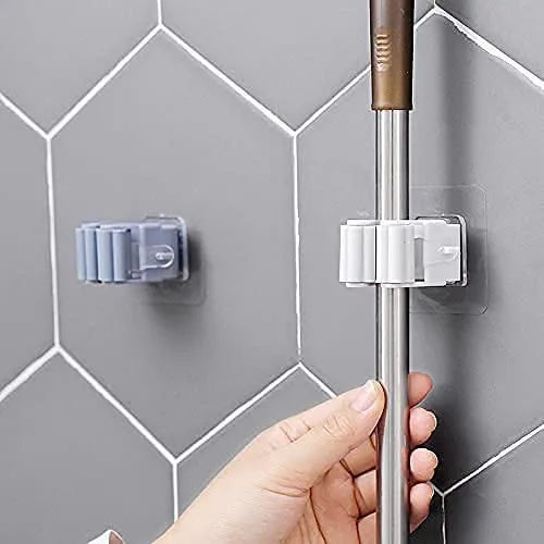 Single Broom Holder Wall Mounted Mop & Broom Hanger Holder Organiser for Kitchen, Bathroom, Garage and Garden