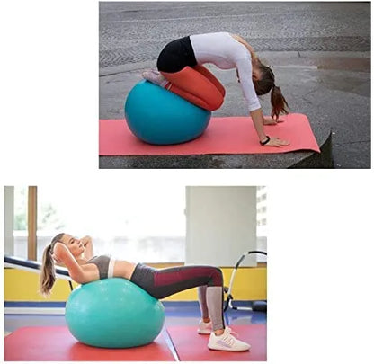 Gym Ball with Pump 65 cm Exercise Ball Extra Thick Yoga Ball Anti-Burst Heavy Duty Stability Ball Supports, Multicolor As Per Availability