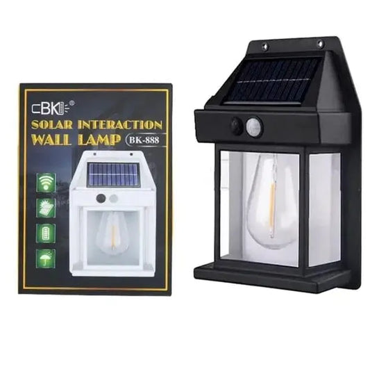 Solar Interaction Wall Lamp Outdoor Waterproof Up and Down Luminous Lighting Solar LED Wall Light Induction Lamp Villa Garden Lights Yard Patio Fence Lamps