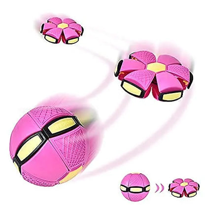 UFO Ball Interactive Flying Saucer Toy Pet Training Outdoor Magic Game with Super Lighting Play for Fun Family Toys air Hover Football Shock Proof Multicolor for Kids