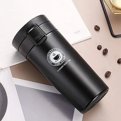 Coffee Travel Cup, Insulated Coffee Cup with Leakproof Lid, Vacuum Insulation Stainless Steel Reusable for Hot Cold Coffee, and Tea, Thermal Mug with Non-Slip Cover