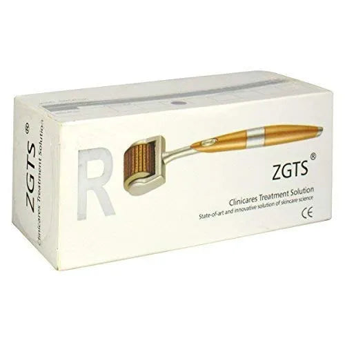 Derma Roller System 192 Needles Titanium Alloy Needles Roller for Acne Skin Hair Loss, Gold, 0.20mm