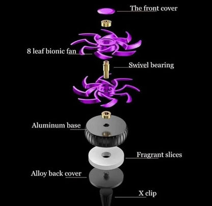 Air Freshener Vent Clip Aromatherapy Essential Oil Diffuser Spider Purple