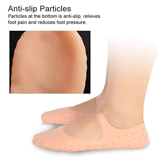 New Silicone Full Heel Socks Full Length Silicone Protector Moisturizing Socks for Foot-Care and Heel Cracks for cracked feet,heel pad for heel pain,anti crack heel socks