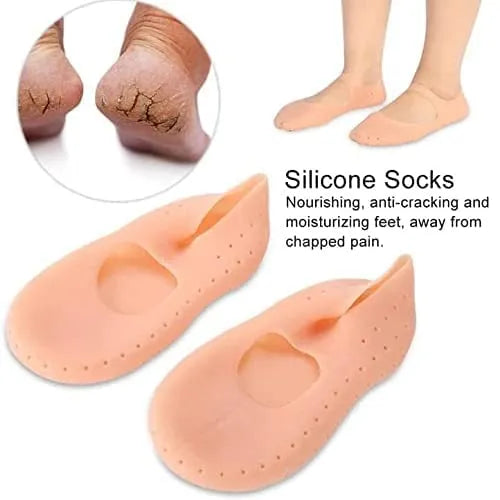 New Silicone Full Heel Socks Full Length Silicone Protector Moisturizing Socks for Foot-Care and Heel Cracks for cracked feet,heel pad for heel pain,anti crack heel socks