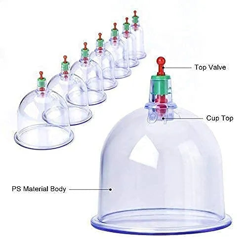 12Pcs Massage Cans Cups Vacuum Cupping Kit Pull Out Vacuum Apparatus Therapy Relax Massager Body Suction Pumps Bank Tank Set