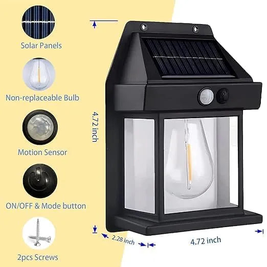 Solar Interaction Wall Lamp Outdoor Waterproof Up and Down Luminous Lighting Solar LED Wall Light Induction Lamp Villa Garden Lights Yard Patio Fence Lamps