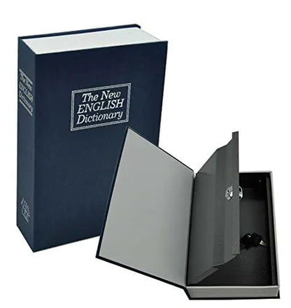 Hidden Safe Book Dictionary Style Locker Vault Box with 2 Keys Jewelry Cash Box Locker Book Safe Mini Locker for Office Home