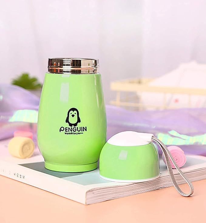 Penguin Thermos Bottle,Hot and Cold Water Bottle, Portable Thermos Bottle Vacuum Cup in Random Color (300 ML)