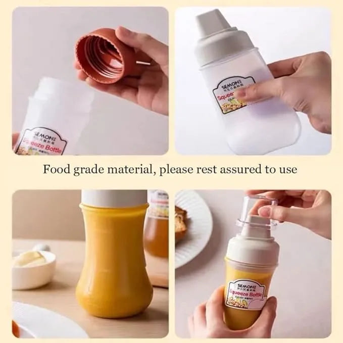 Condiment Squeeze Bottles for Sauces, Ketchup Bottle, Porous Salad Dressing Container