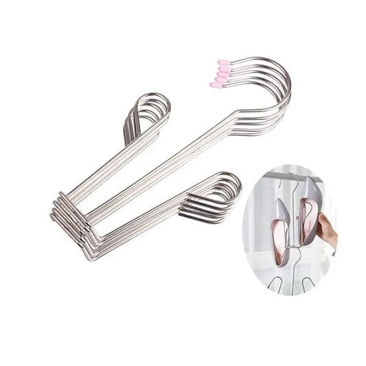 Stainless Steel Shoes Hanger Drying Rack for Dehumidifying Hanging Leather Shoes,Double Hook Design Drying Shelf Storage Organizer,Closet Organizer Storage