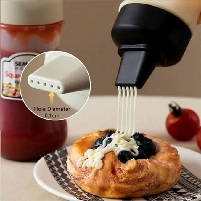 Condiment Squeeze Bottles for Sauces, Ketchup Bottle, Porous Salad Dressing Container