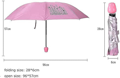 Rose Flower Case Umbrella Lightweight Waterproof UV Protection Mini Compact Foldable Design Travel Umbrella with Waterproof