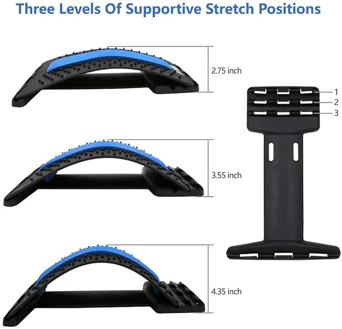 Back Stretcher Device - Magic Lumbar Support Device, Back Cracker Device, Lower and Upper Back Pain Relief -3 Adjustable Settings for Back Pain, Herniated Disc, Sciatica, Scoliosis