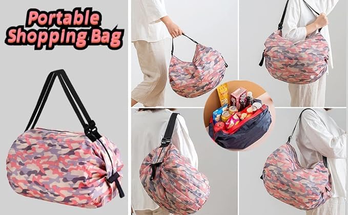 Reusable Foldable Grocery Tote Shopping bag Foldable Travel Bag