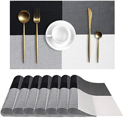 TABLE MAT BLACK WHITE (4PCS)