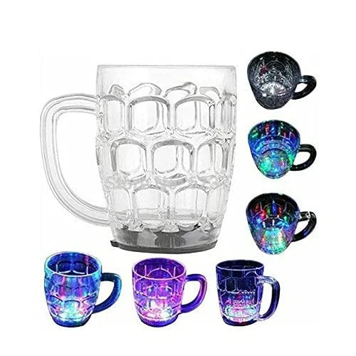 LED Lighting Glass Mug/Rainbow Color Magic Cup | Water or Tea in The Mug, Lighting Up | Wast Battery Replace Glass