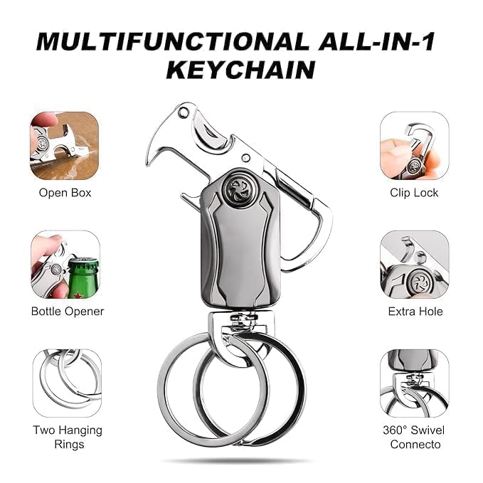 5 IN 1 ROTATING KEYCHAIN