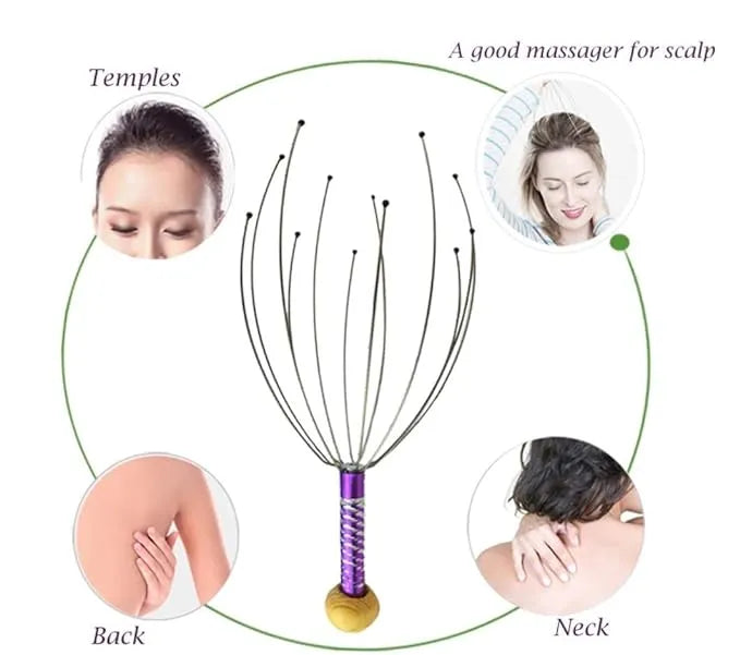 Head Scalp Massager Machine 12 Fingers Head Scratcher For Head Massage Body Relaxing | Hair Massage for Pain Relief