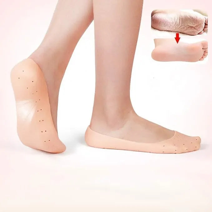 Anti Crack Full Length Silicone Foot Protector Moisturizing Socks for Foot-Care and Heel Cracks,socks for cracked feet,heel pad for heel pain,anti crack heel socks