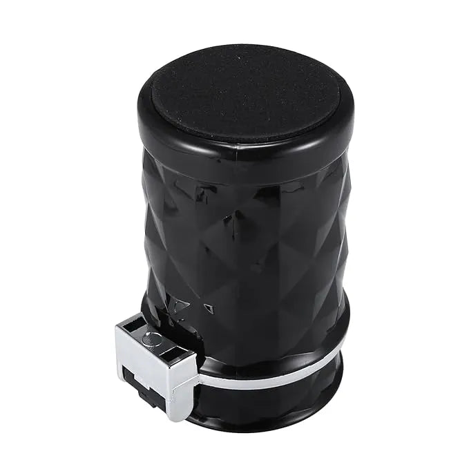 Car Accessories Universal Portable Trash Can Ashtray with Blue LED Light Indicator Windproof Black