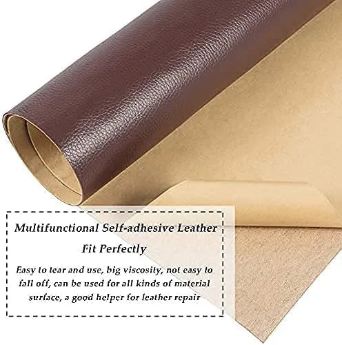 Leather Repair Patch for Upholstery Leather Repair Tape, Self-Adhesive Genuine Leather Patch Black Colour Brown Colour