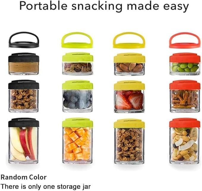 4 LAYER SNACK CONTAINTER BLACK