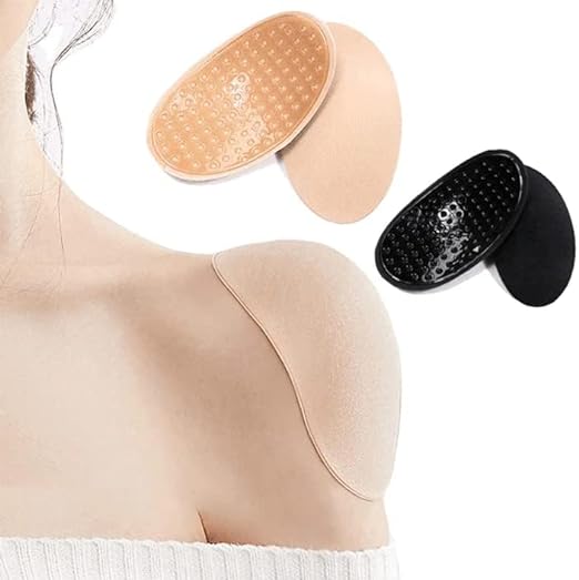 Shoulder Pads for Women Clothing, Soft Silicone Anti-slip Shoulder Push-up Pads Reusable Invisible Adhesive Shoulder Enhancer Pads,Naturally Soft Non-Slip Shoulder Pads for Unisex [1pair]