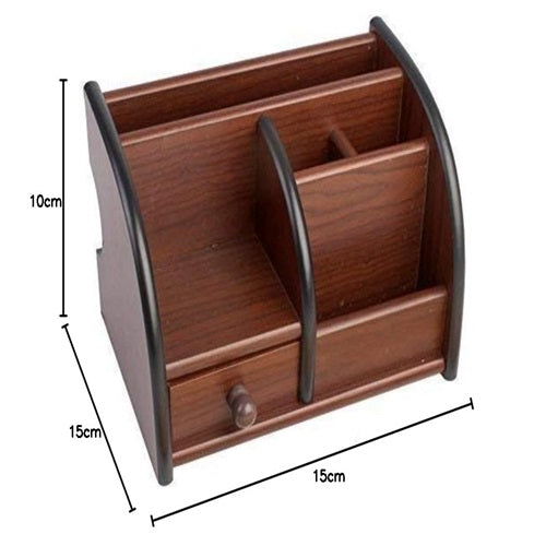 WOODEN PEN STAND ROUND