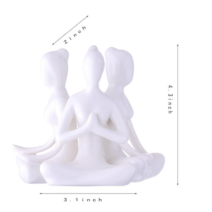 3 PCS YOGA POSE STATUE SET