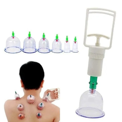 12Pcs Massage Cans Cups Vacuum Cupping Kit Pull Out Vacuum Apparatus Therapy Relax Massager Body Suction Pumps Bank Tank Set