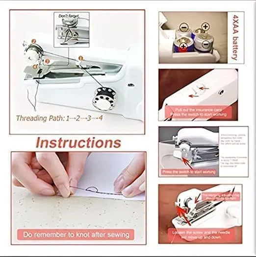 Electric Handy Stitch Handheld Sewing Machine For Emergency Stitching | Mini Hand Sewing Machine Stapler Style | Silai Machine | Home Tailoring | Hand Machine | Mini Silai | (A1)