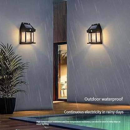 Solar Interaction Wall Lamp Outdoor Waterproof Up and Down Luminous Lighting Solar LED Wall Light Induction Lamp Villa Garden Lights Yard Patio Fence Lamps