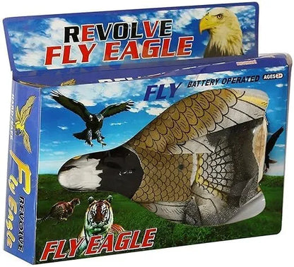 Children Electronic Flying Eagle Toy Flying Sling Hovering Birds Toy Flashing Gift with Stick No Batteries