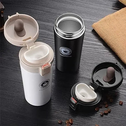 Coffee Travel Cup, Insulated Coffee Cup with Leakproof Lid, Vacuum Insulation Stainless Steel Reusable for Hot Cold Coffee, and Tea, Thermal Mug with Non-Slip Cover